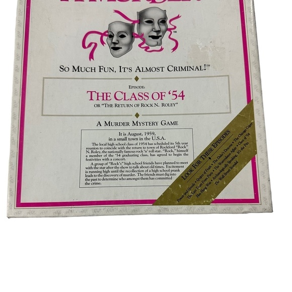 HOW TO HOST A MURDER Game THE CLASS OF '54 Vincent Price Murder Mystery Mint - Picture 2 of 11